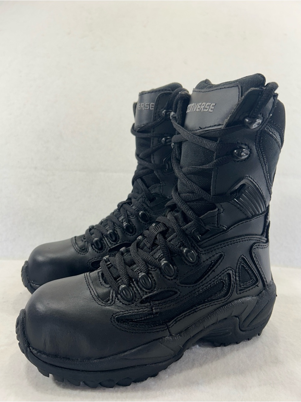 Converse Footforce C874 Womens 5.5 Black Leather Composite Toe Duty Boots 8"